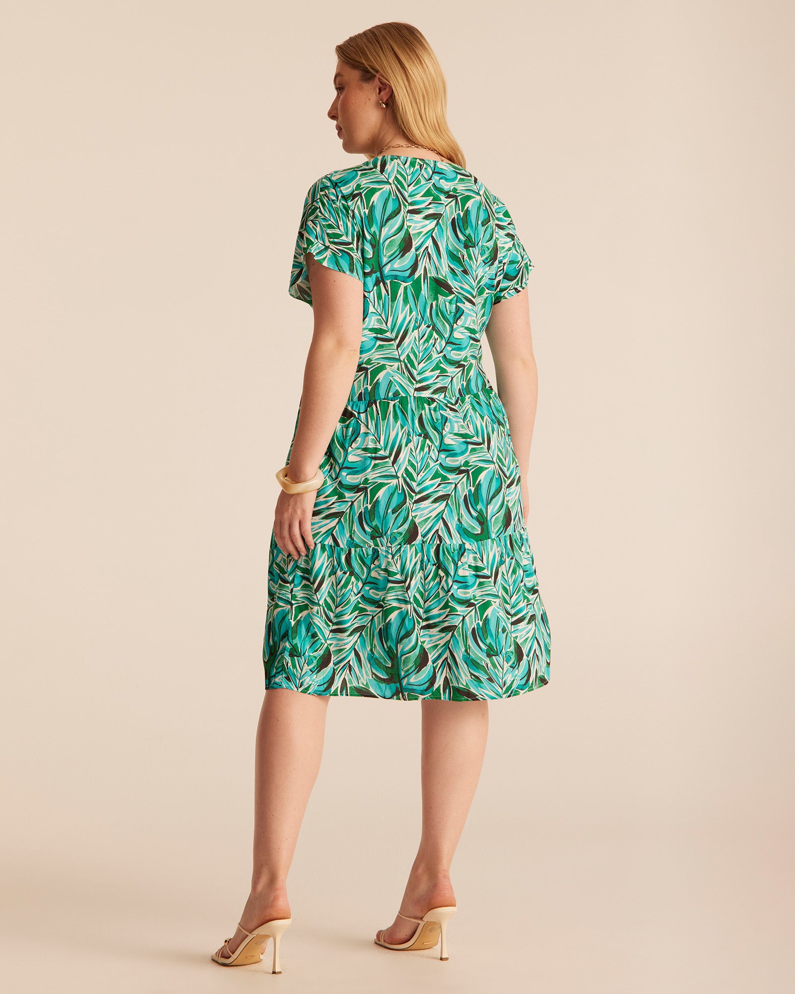 Antibes Dress - BLUE/GREEN - Estelle Clothing
