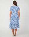 Cote dAzur Midi Dress - Milk/Azure - Estelle Clothing