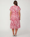 Cote dAzur Midi Dress - Milk/Dark Pink - Estelle Clothing