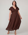 Aubrey V-Neck Dress - Chocolate - Estelle Clothing