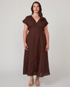 Aubrey V-Neck Dress - Chocolate - Estelle Clothing