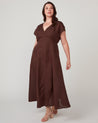 Aubrey V-Neck Dress - Chocolate - Estelle Clothing