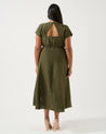 Aubrey V-Neck Dress - Olive - Estelle Clothing