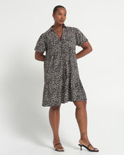 Abstract geo dress - Black/Neutral - Estelle Clothing
