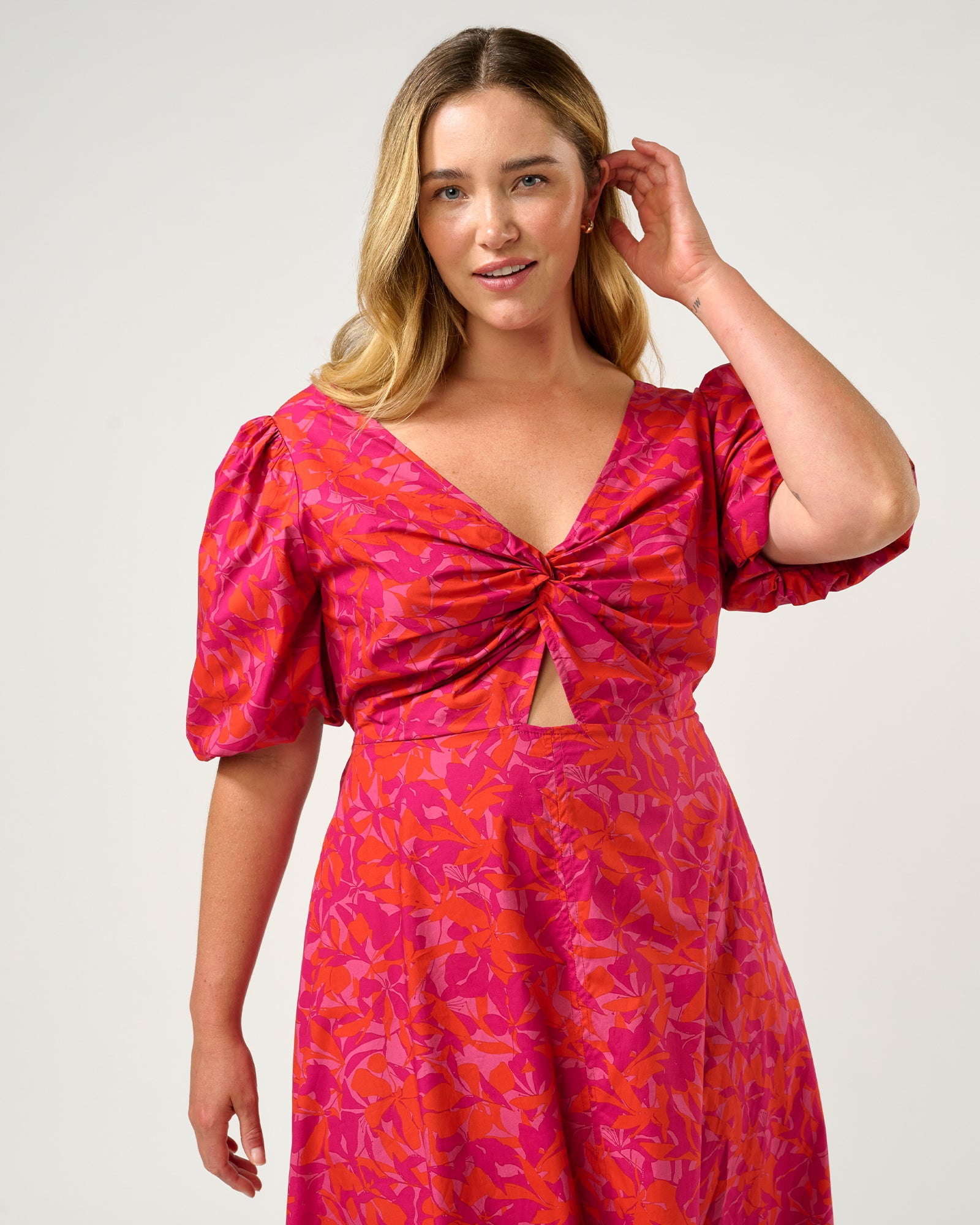 Estelle Aura Falls Twist Front Dress - Winter Berry Estelle Aura Falls Twist Front Dress - Winter Berry