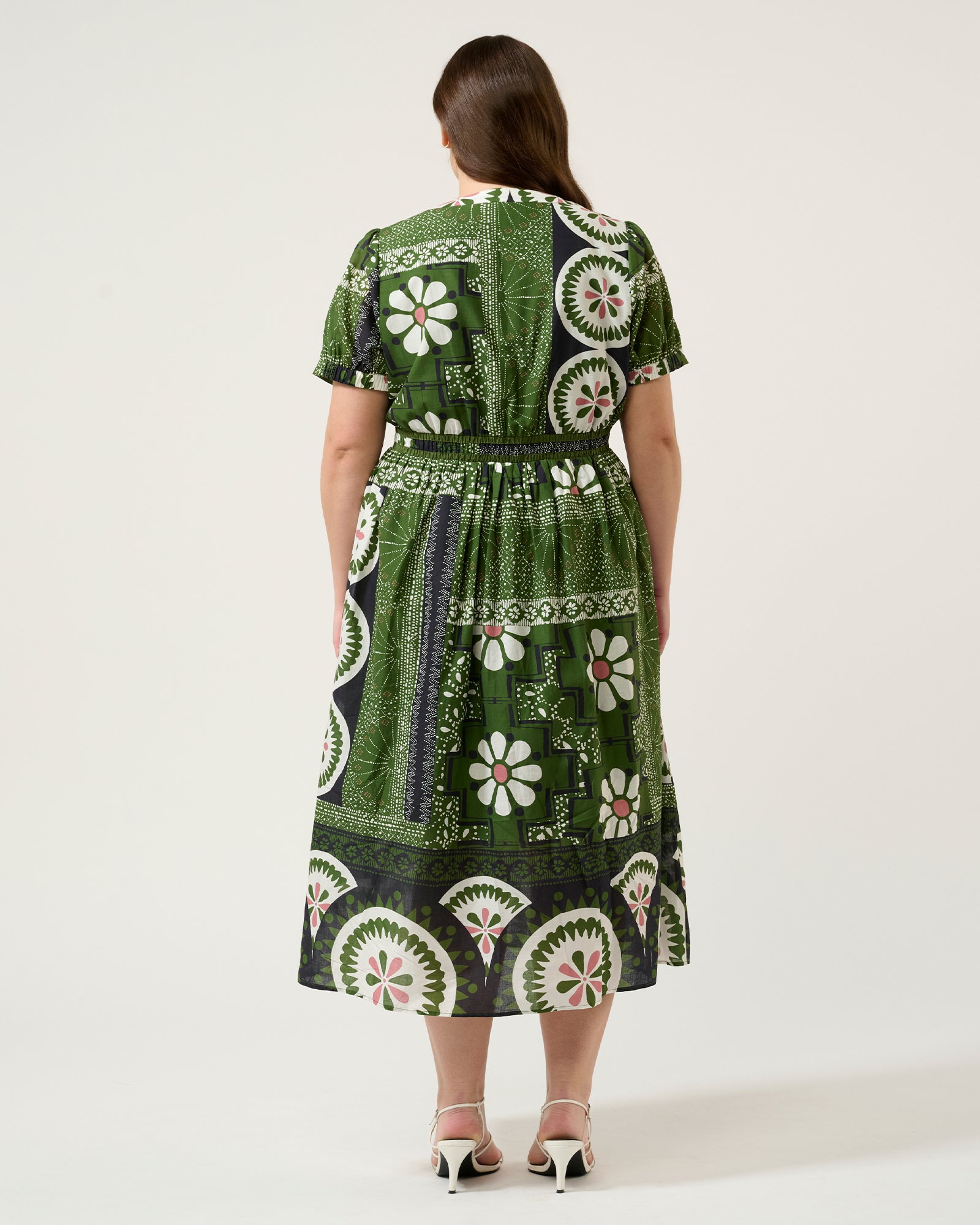 Estelle Ethereal Tile Print Dress - Green Tile Estelle Ethereal Tile Print Dress - Green Tile