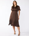 Mirage Oasis Dress - Chocolate - Estelle Clothing