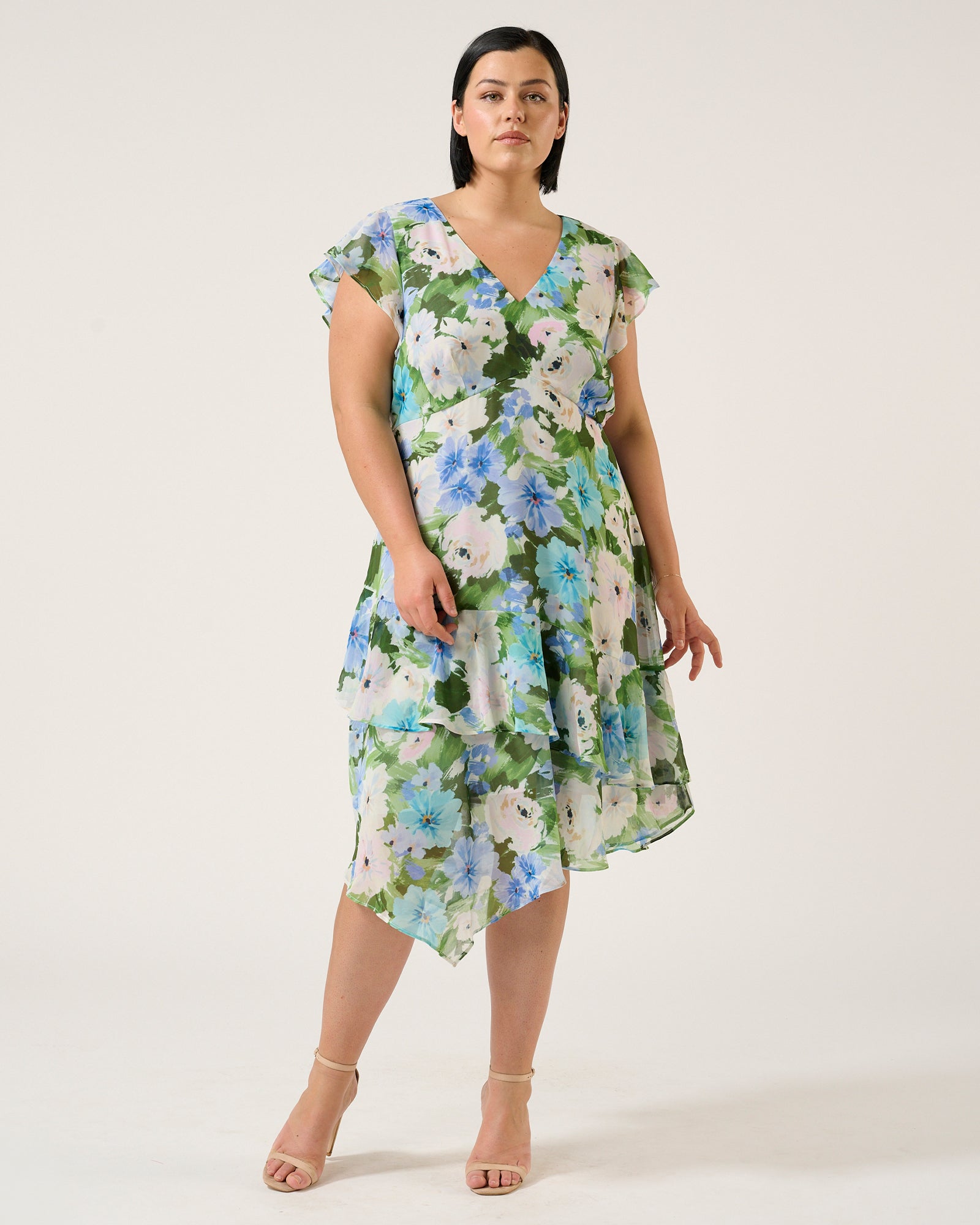 Aqua Dress - Print - Estelle Clothing