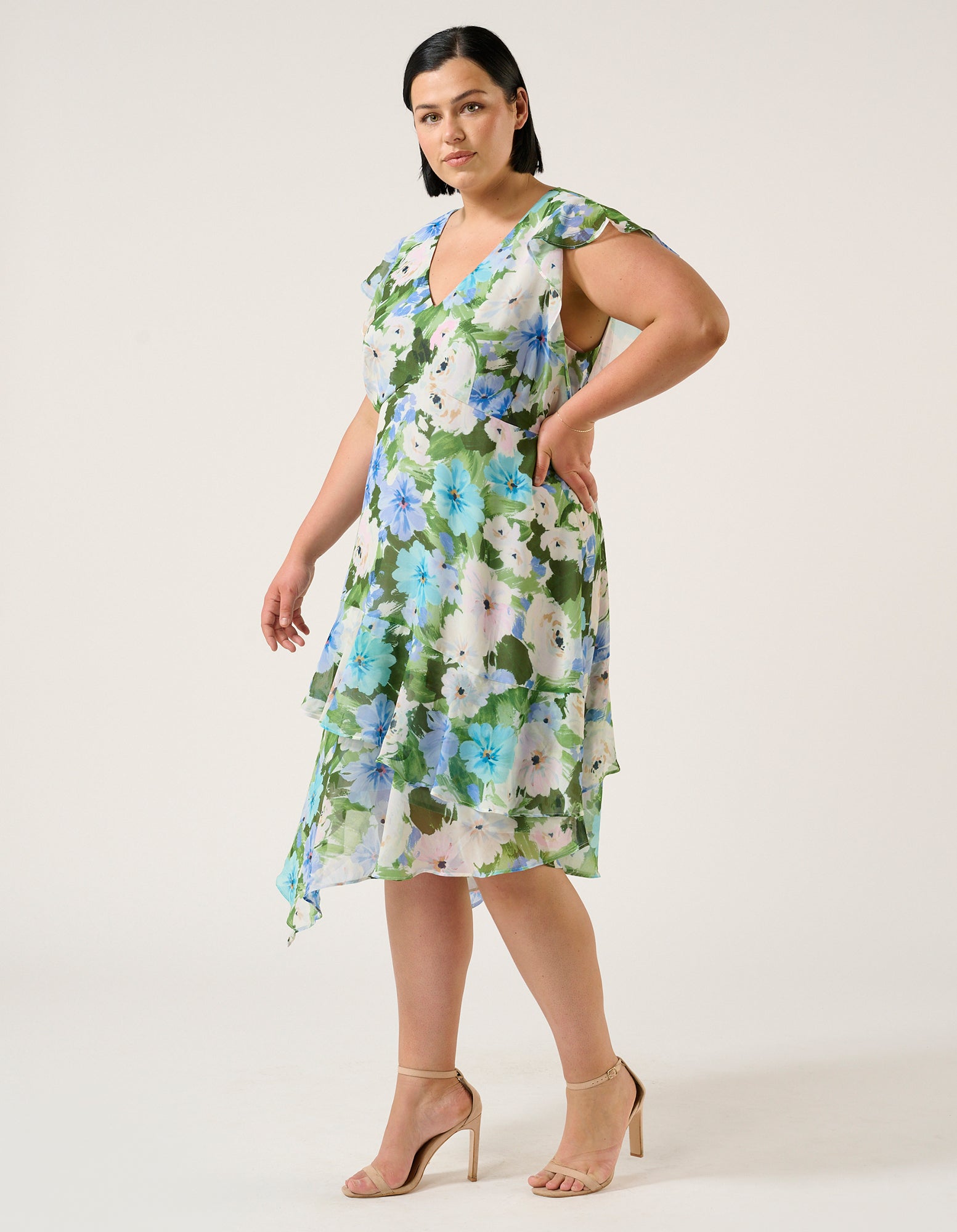 Aqua Dress - Print - Estelle Clothing