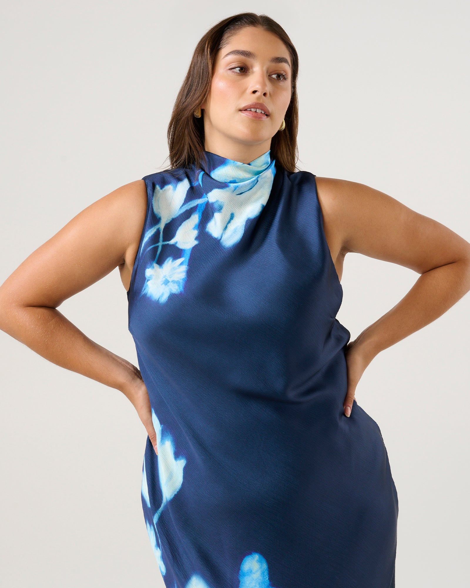 Mayla Dress - Midnight Blue/Azure - Estelle Clothing