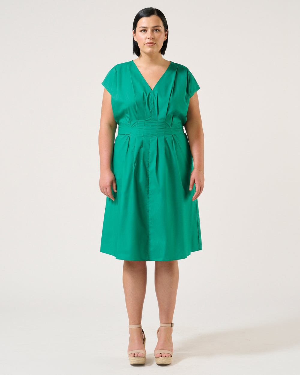 Rebekah Dress - Emerald - Estelle Clothing