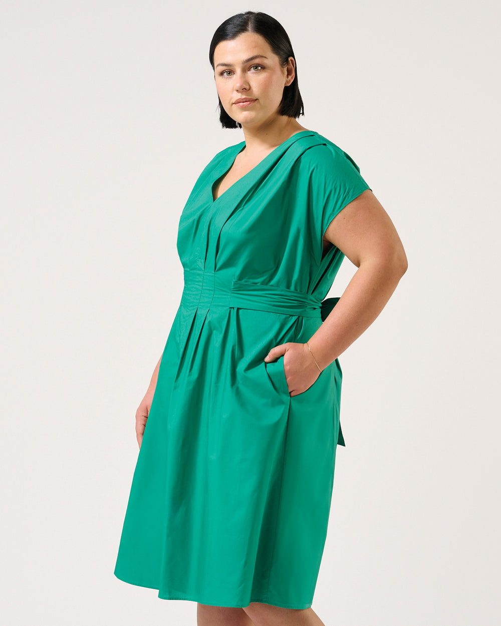 Rebekah Dress - Emerald - Estelle Clothing