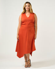 Carmen Dress - Tangerine - Estelle Clothing