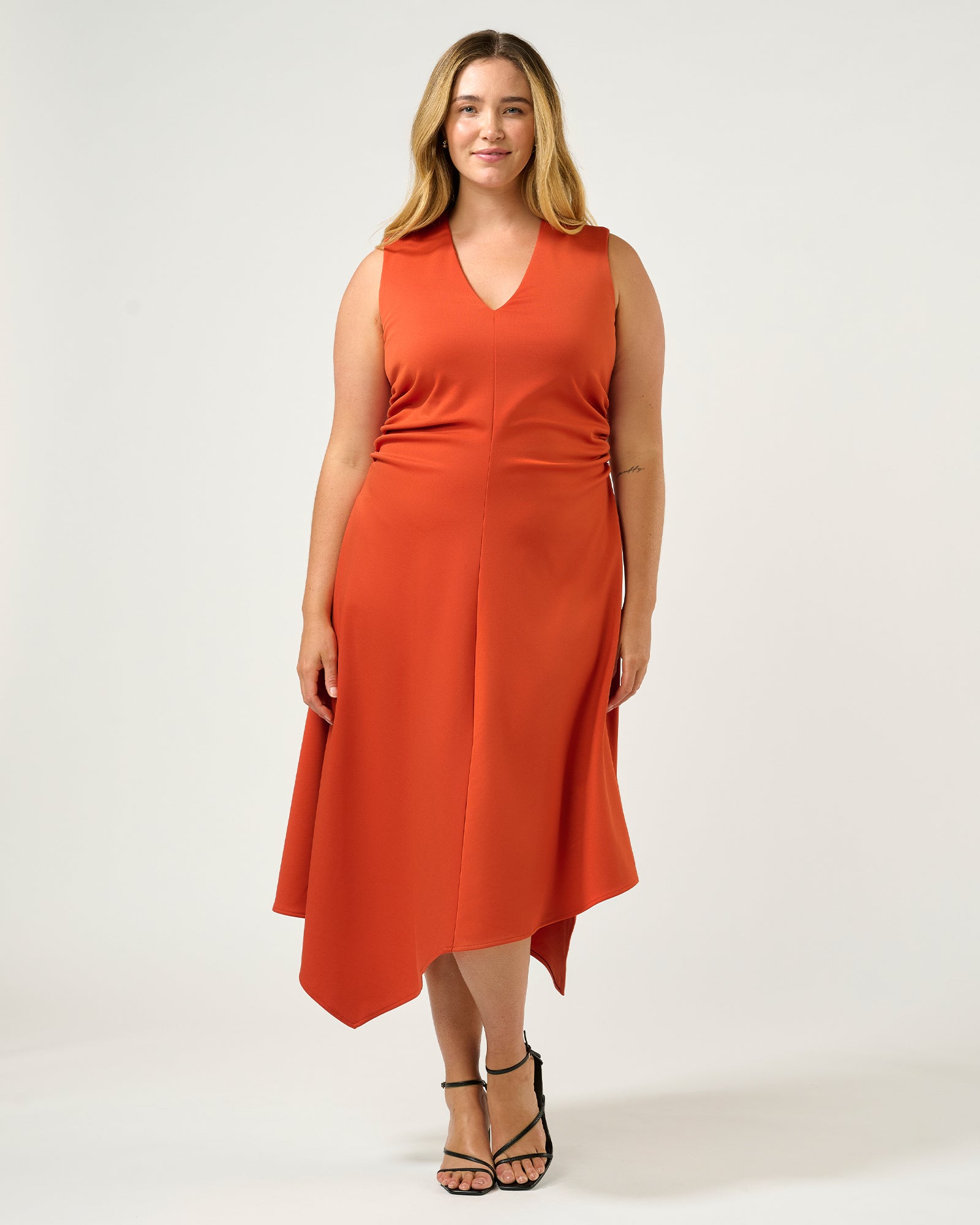 Carmen Dress - Tangerine - Estelle Clothing