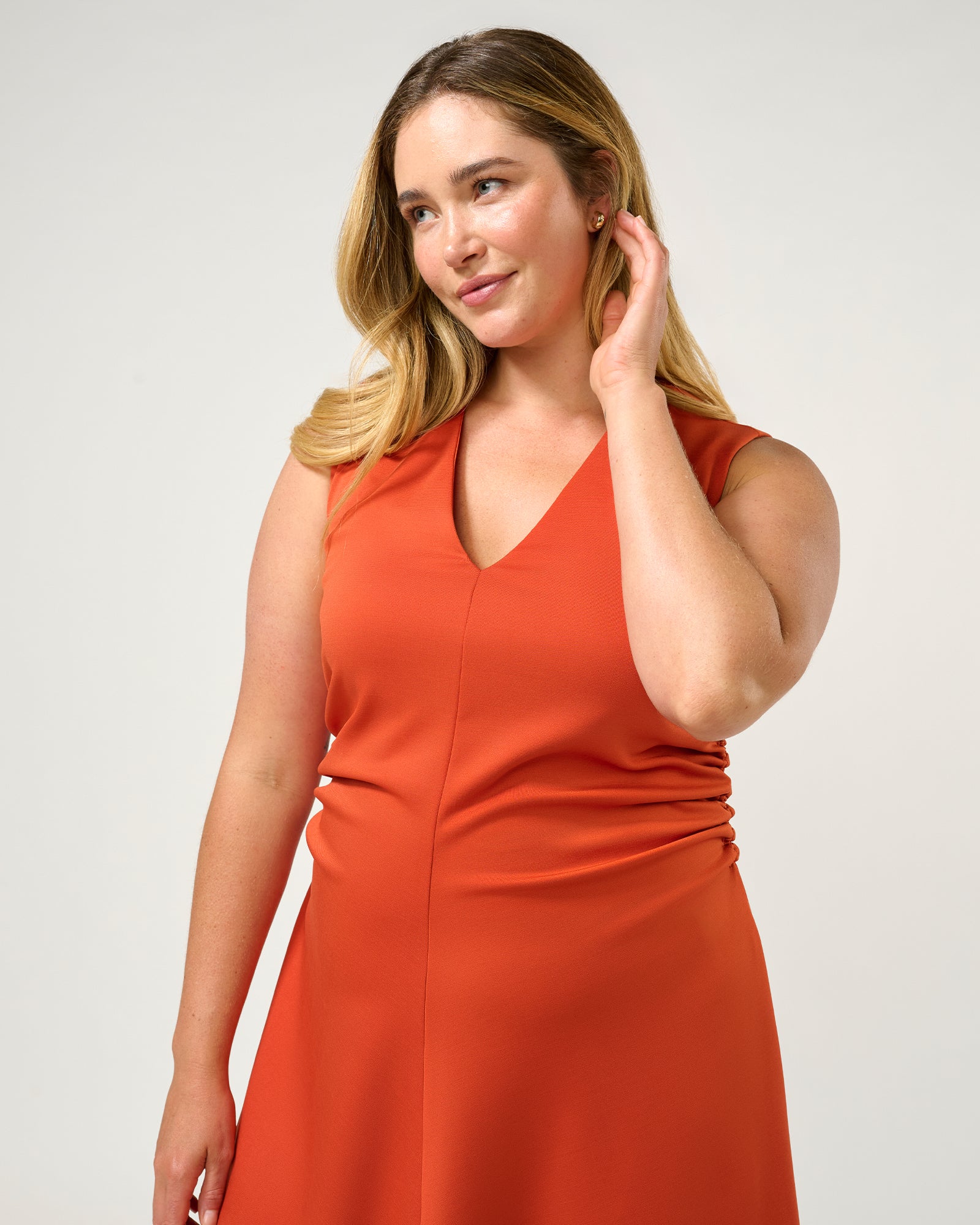 Carmen Dress - Tangerine - Estelle Clothing