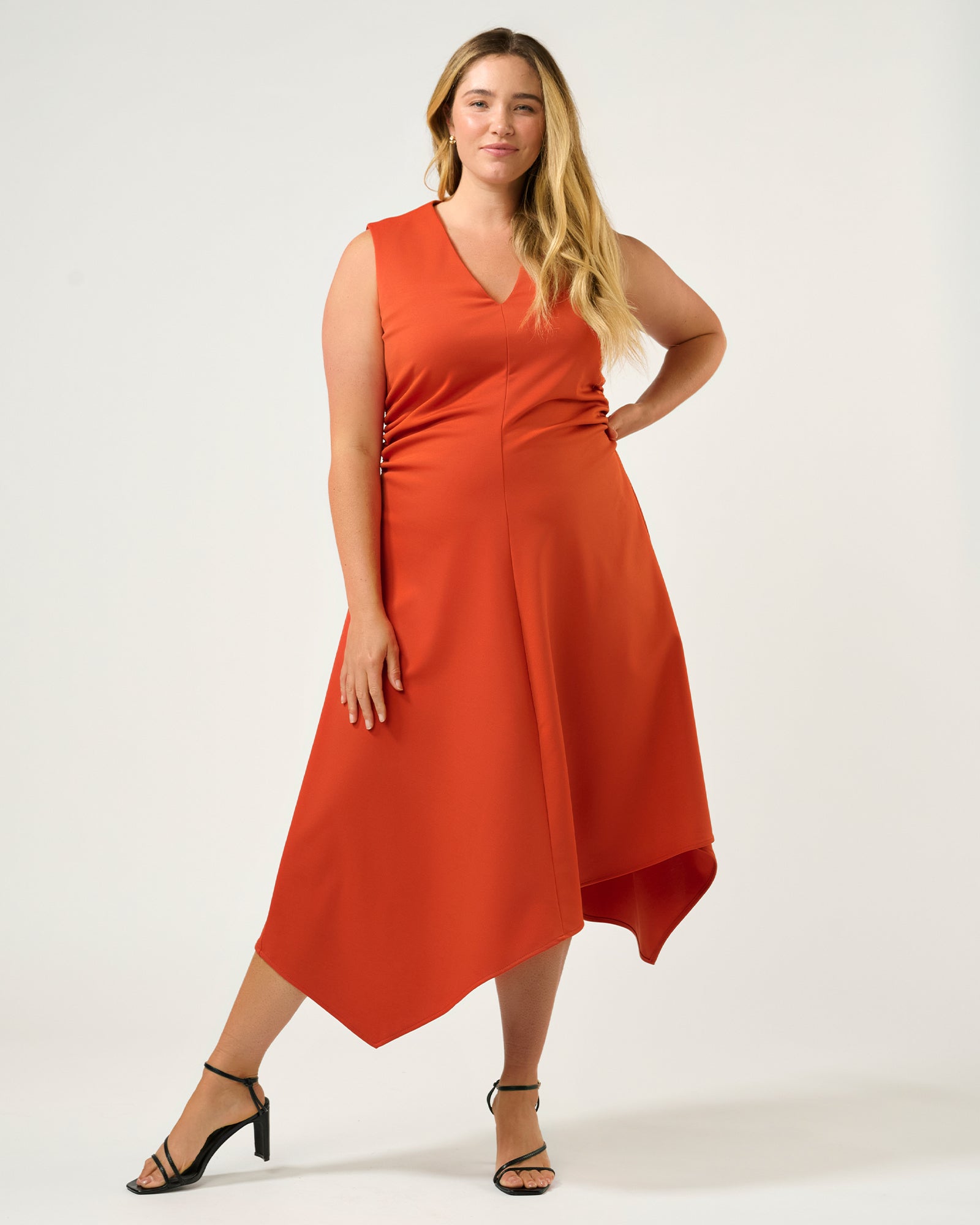 Carmen Dress - Tangerine - Estelle Clothing