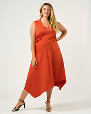 Carmen Dress - Tangerine - Estelle Clothing