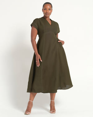 Arden Dress - Olive - Estelle Clothing
