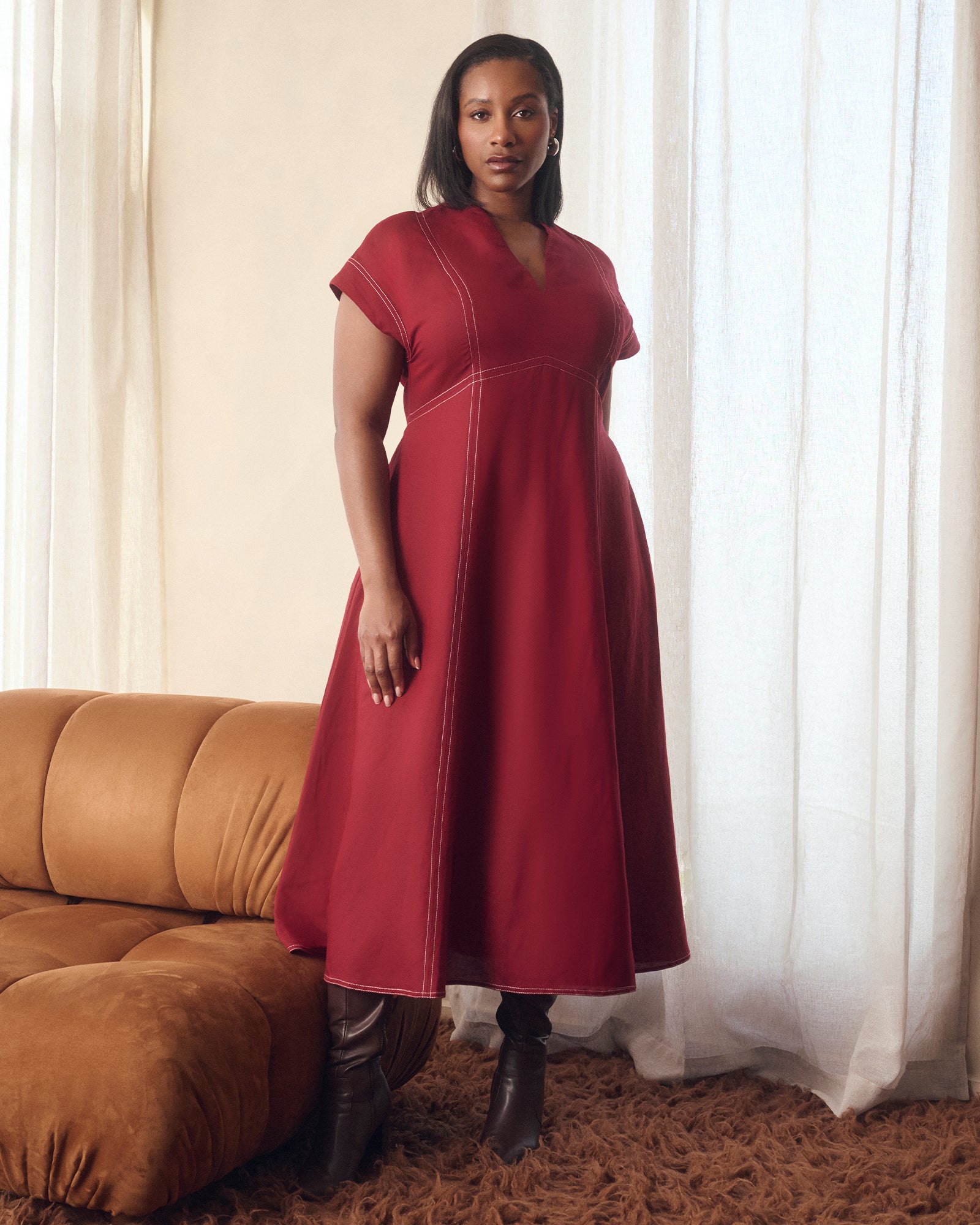 Arden Dress - Raspberry - Estelle clothing