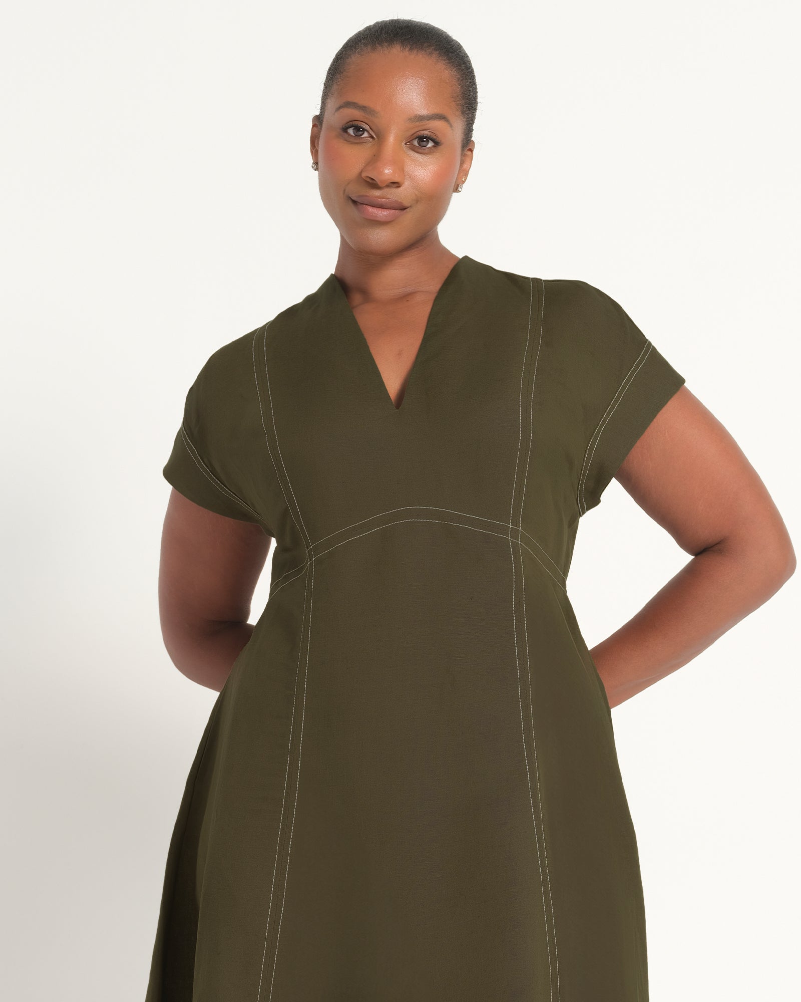 Arden Dress - Olive - Estelle Clothing