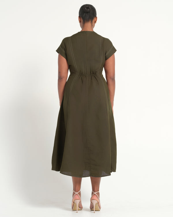 Arden Dress - Olive - Estelle Clothing