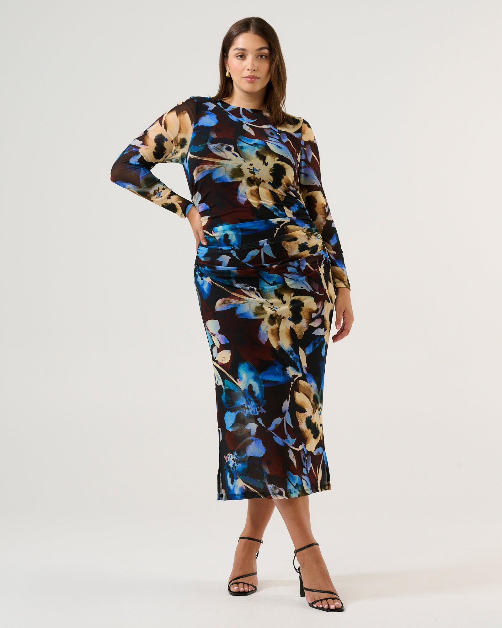winter sheath dress Women's Midi Dress Black Dress Sheath Dress Elegant Fashion Modern Daily Going out Weekend Regular Fit Plain Long Sleeve Shirt Collar Black Spring Fall Winter 2026