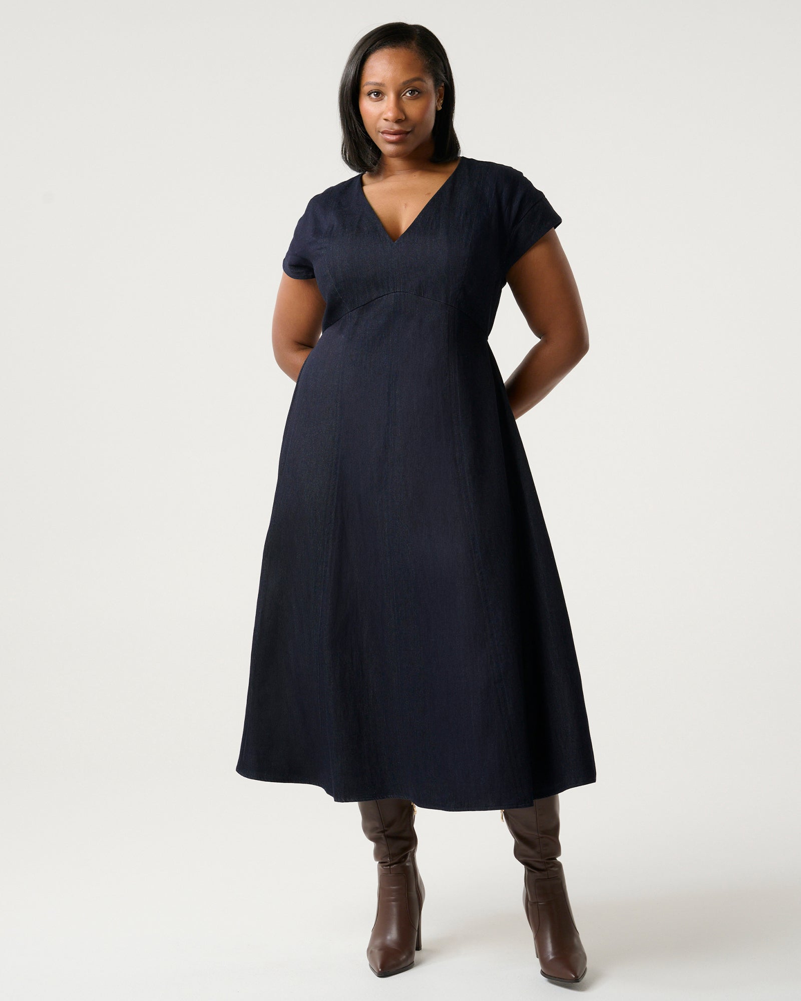 Abbie Dress - Indigo Noir - Estelle Clothing
