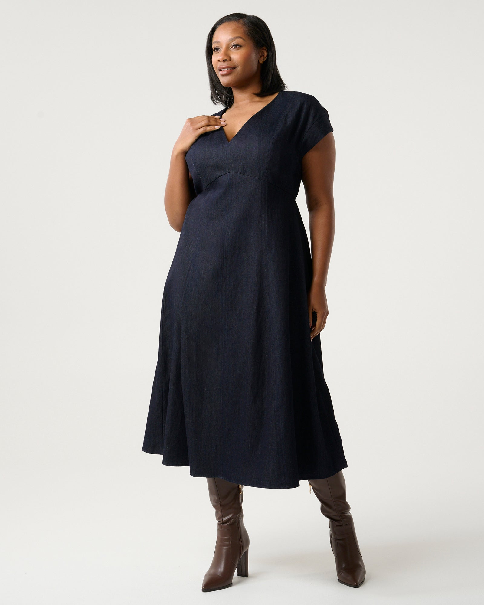 Abbie Dress - Indigo Noir - Estelle Clothing
