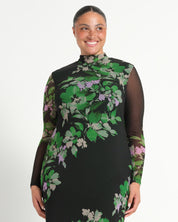 Fiora Long Sleeve Mesh Dress - Ivy Fleur - Estelle Clothing
