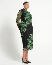 Fiora Long Sleeve Mesh Dress - Ivy Fleur - Estelle Clothing
