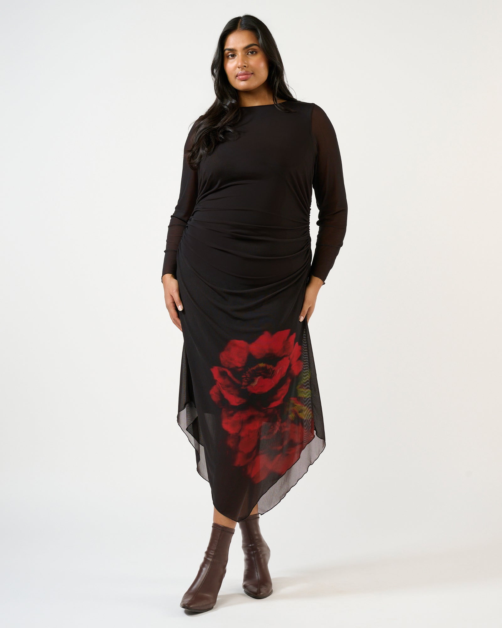 Raya Dress - Choc Rose - Estelle Clothing
