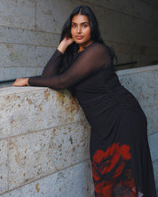 Raya Dress - Choc Rose - Estelle Clothing
