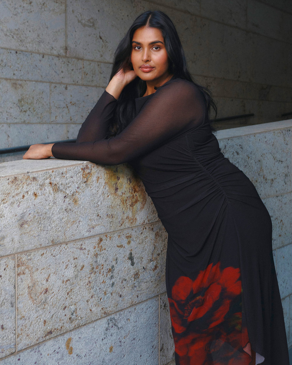 Raya Dress - Choc Rose - Estelle Clothing
