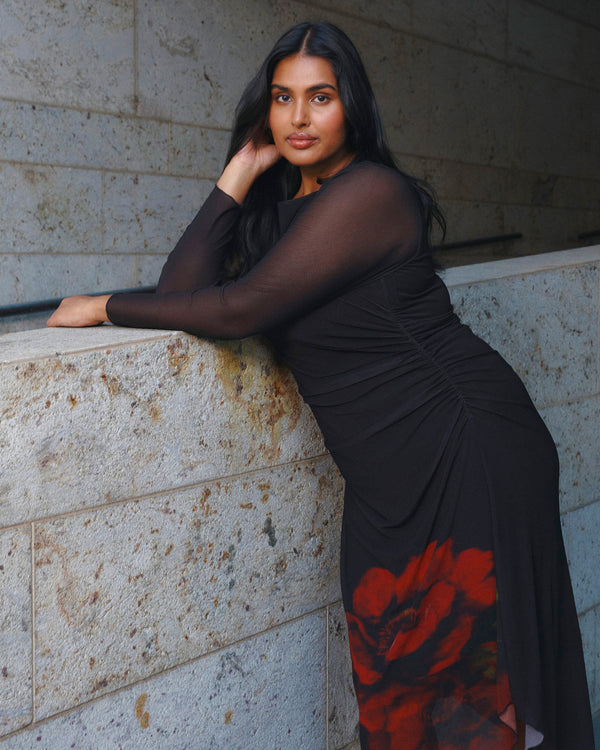 Raya Dress - Choc Rose - Estelle Clothing
