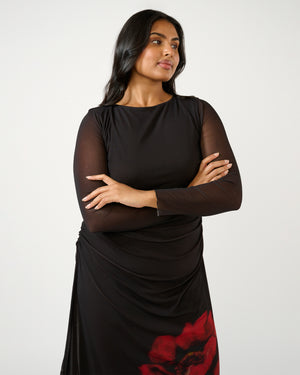 Raya Dress - Choc Rose - Estelle Clothing
