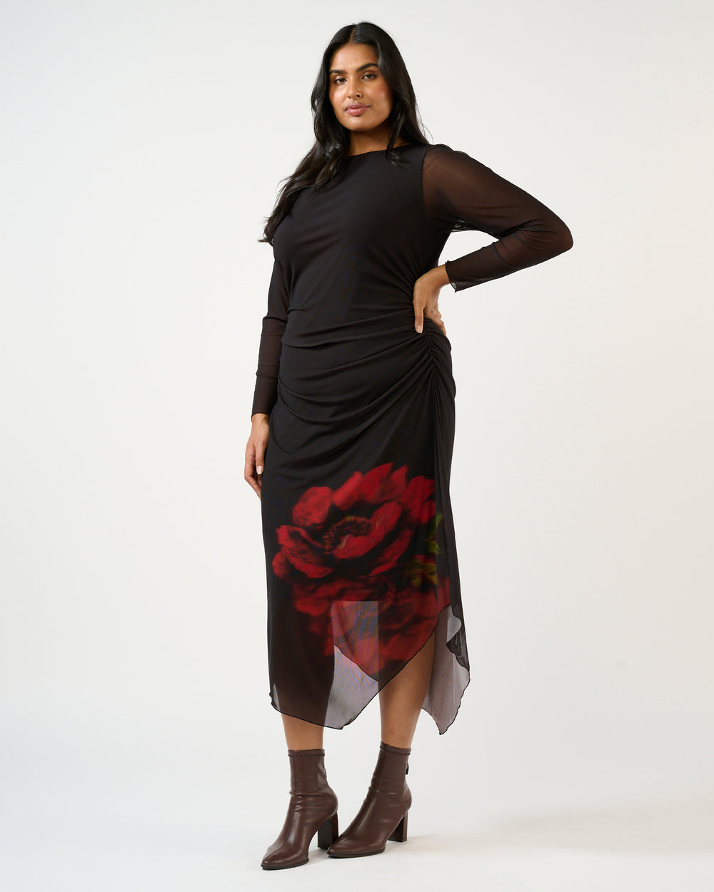 Raya Dress - Choc Rose - Estelle Clothing
