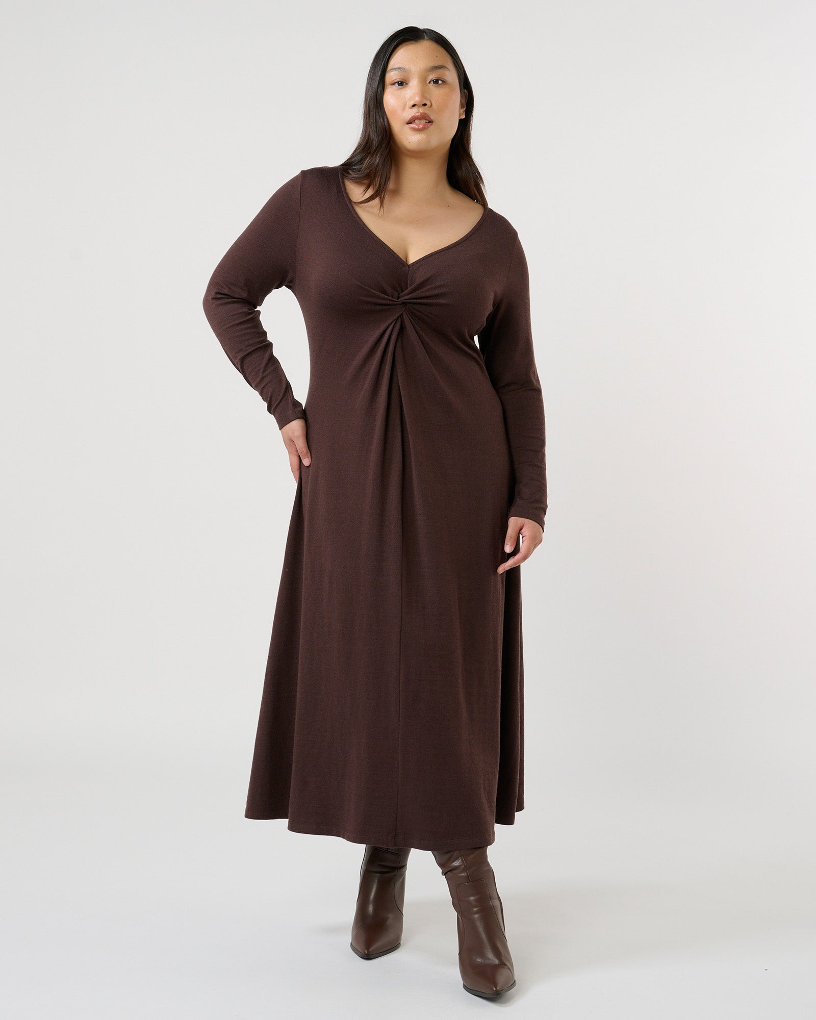 Equinox Dress - Cocoa - Estelle Clothing
