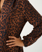 Leona Dress - Choc/Navy - Estelle Clothing
