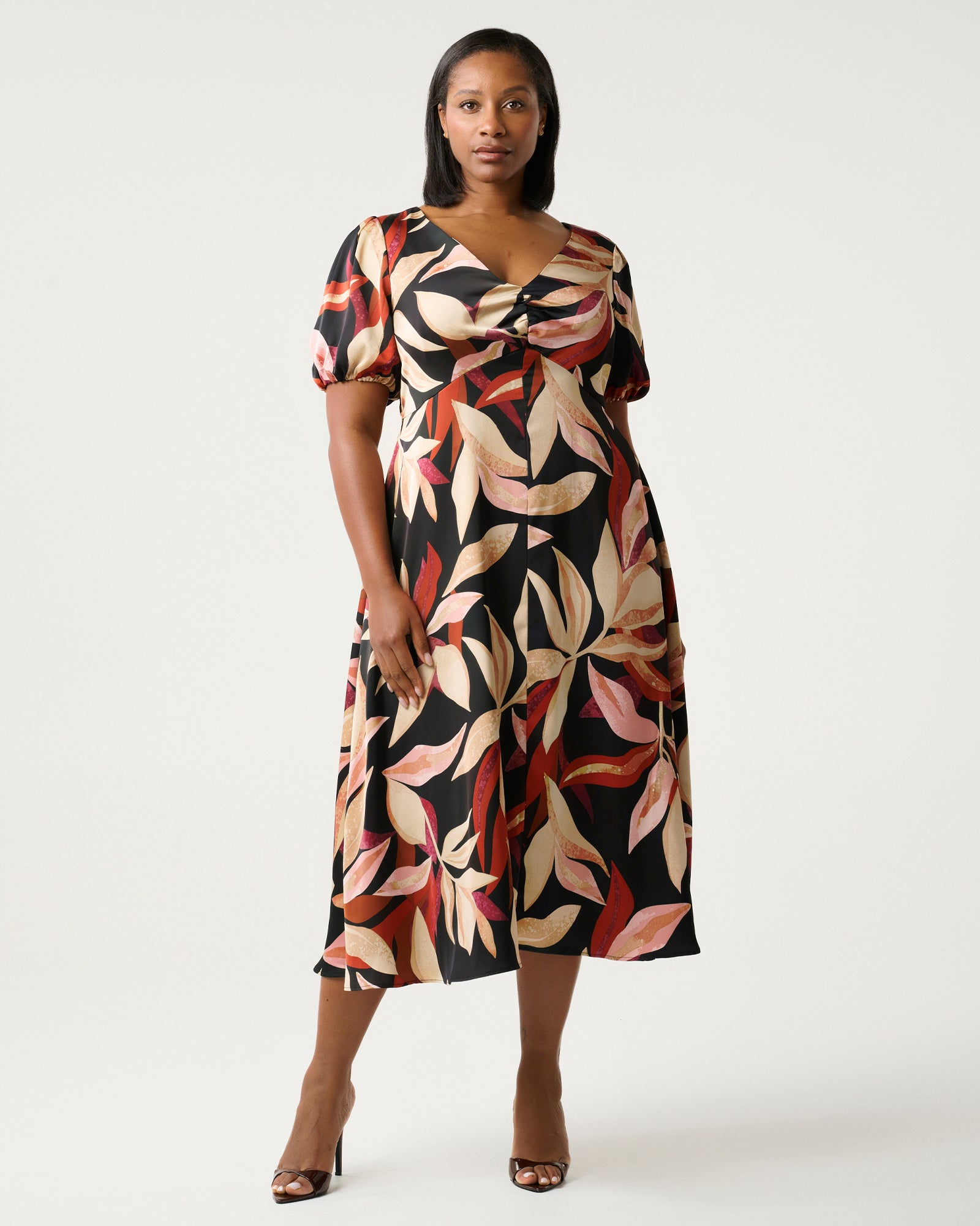 Laura Dress - Berry Flora - Estelle Clothing