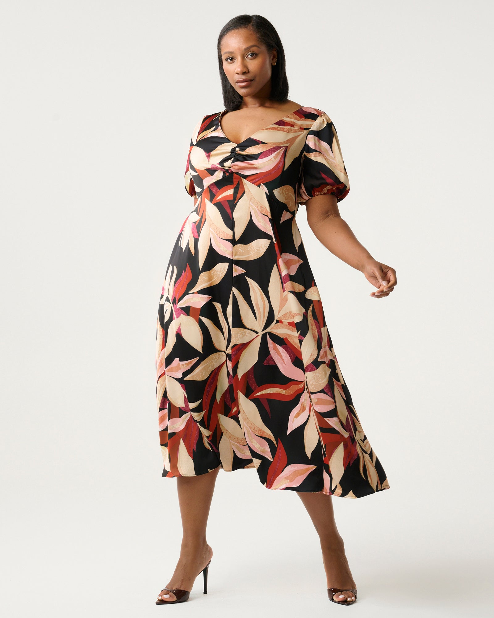 Laura Dress - Berry Flora - Estelle Clothing
