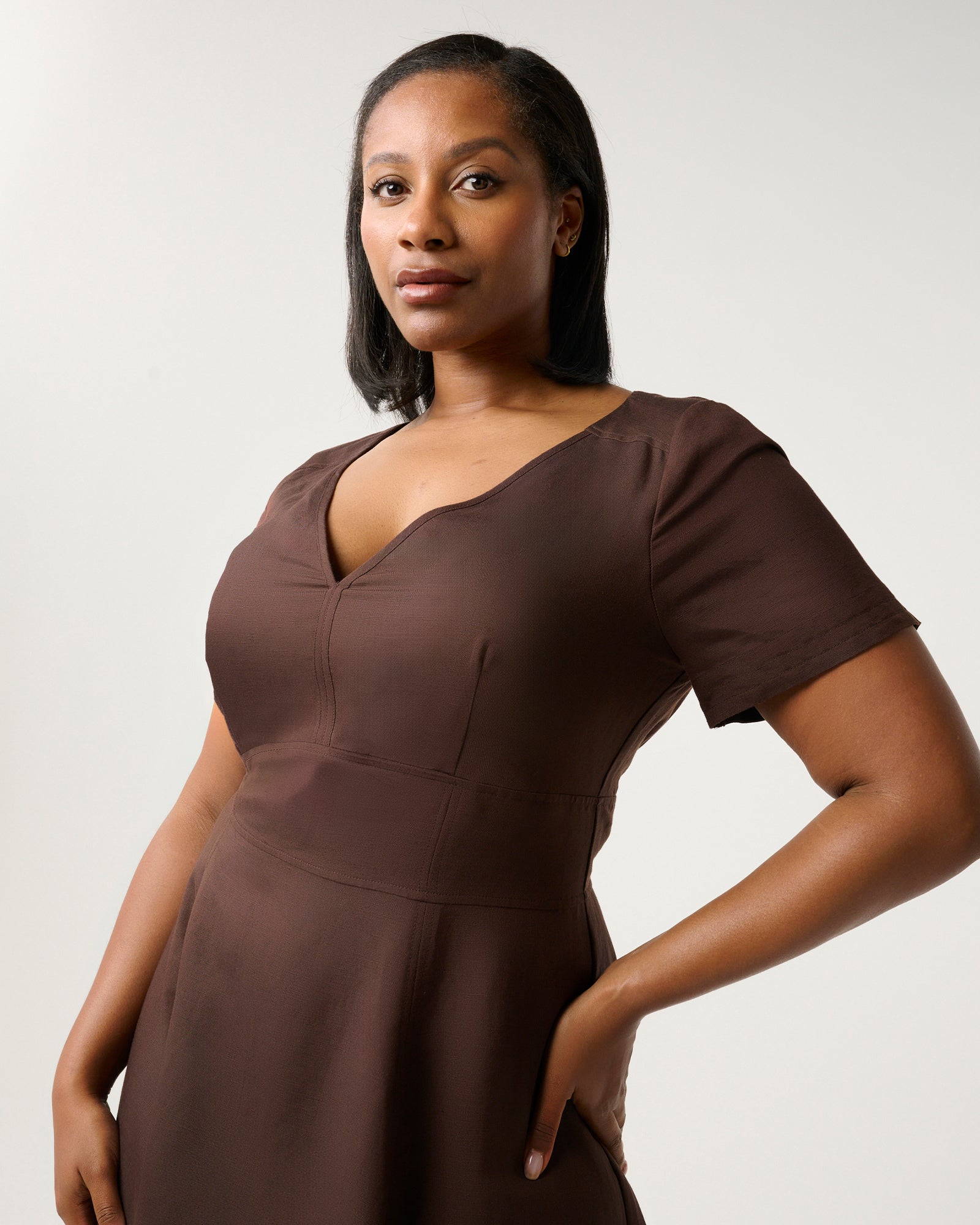 Akira Dress - Choc - Estelle Clothing