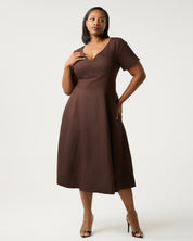Akira Dress - Choc - Estelle Clothing