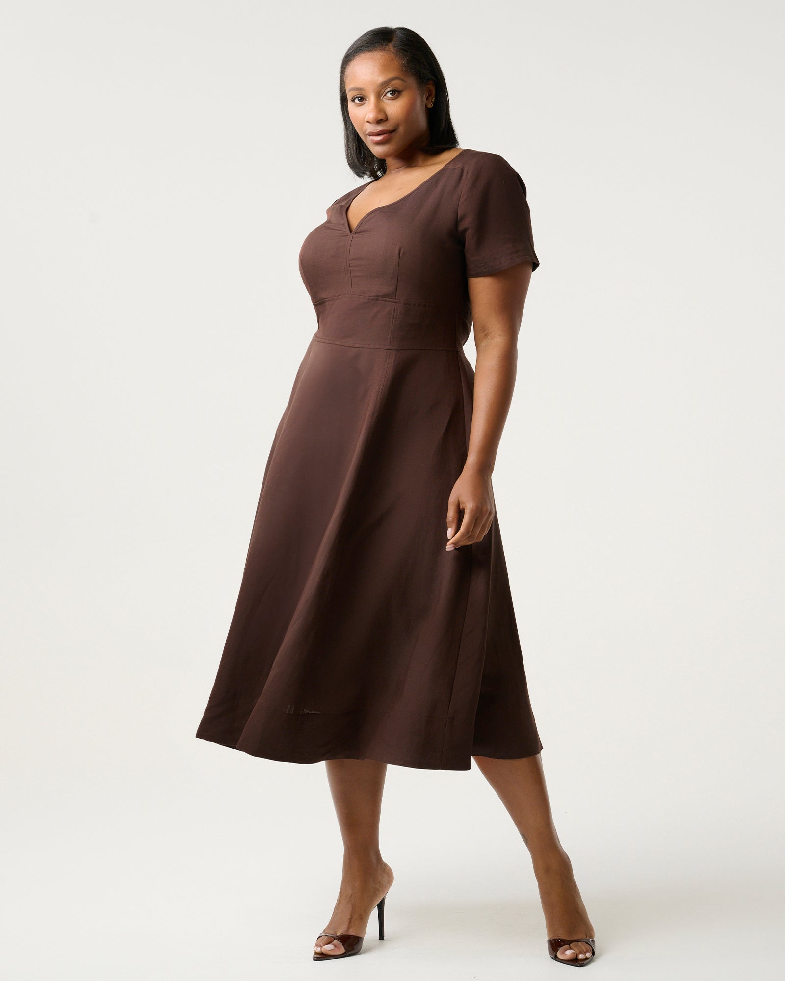 Akira Dress - Choc - Estelle Clothing