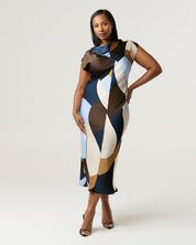 JORJA DRESS - GEO TIDES - Estelle Clothing
