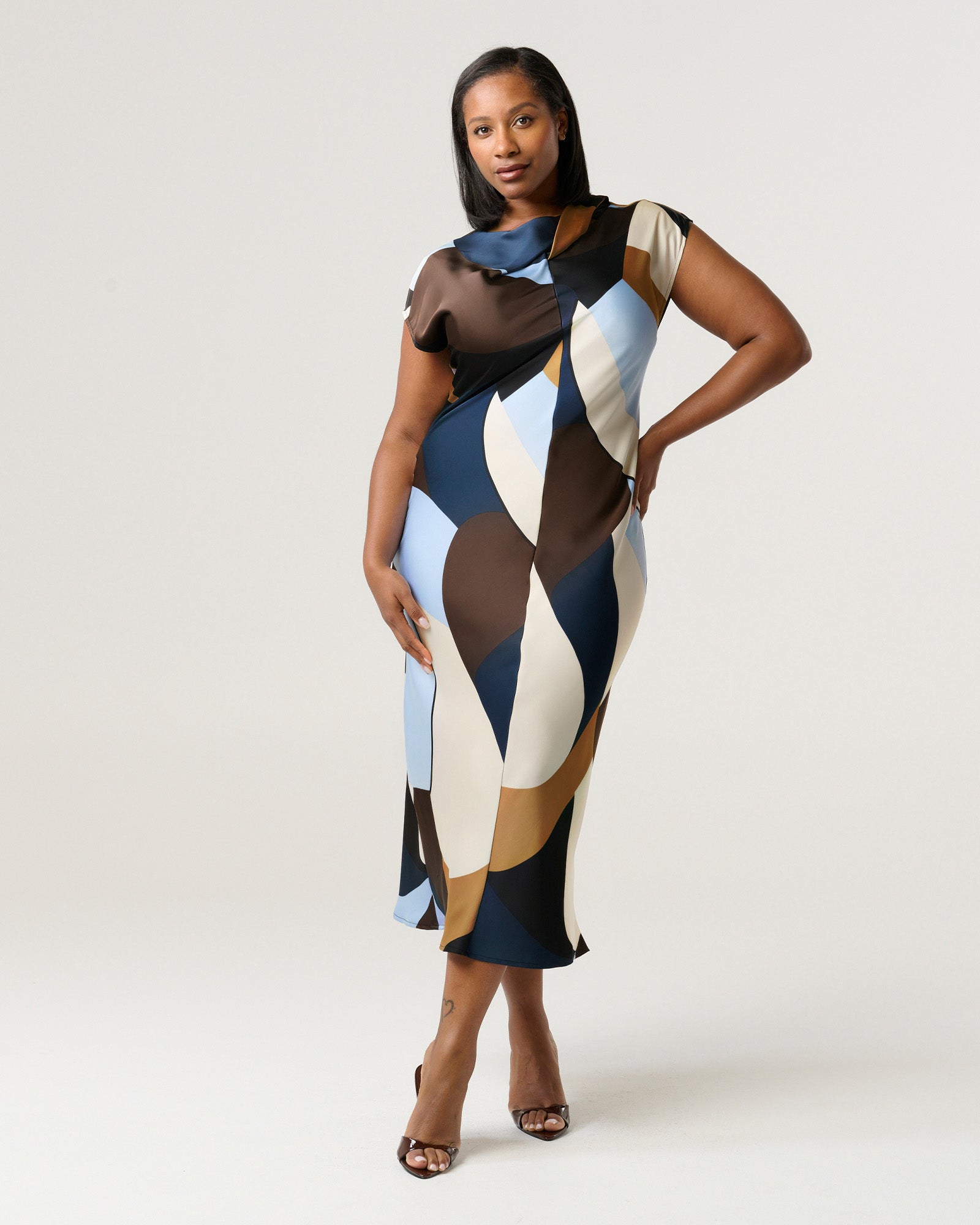 JORJA DRESS - GEO TIDES - Estelle Clothing
