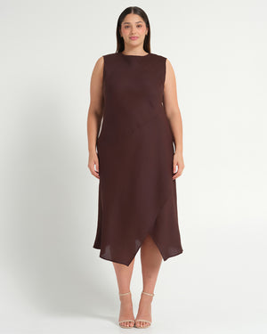 Nadia Dress - Chocolate - Estelle Clothing