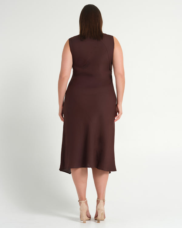 Nadia Dress - Chocolate - Estelle Clothing