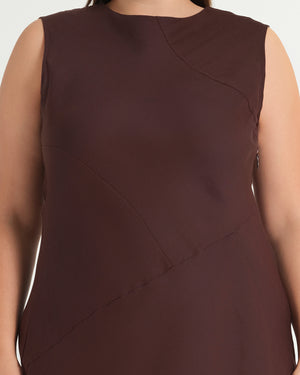 Nadia Dress - Chocolate - Estelle Clothing