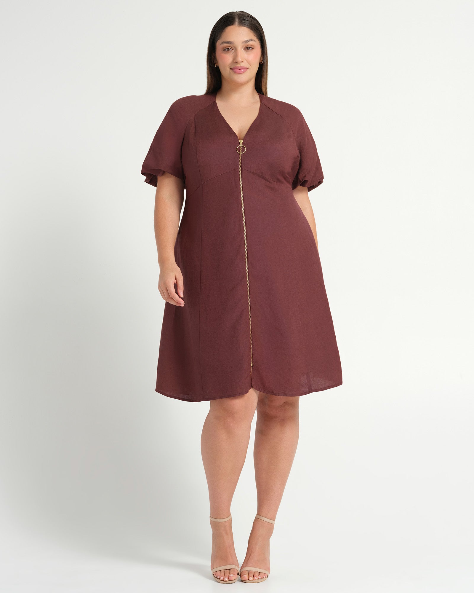 HEATHER DRESS - AUBERGINE - Estelle Clothing
