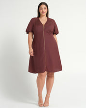HEATHER DRESS - AUBERGINE - Estelle Clothing
